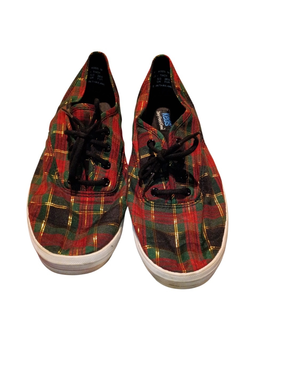 Vintage Womens Keds Sneakers 7.5 M Low Scottish PLaid Like New  EUC